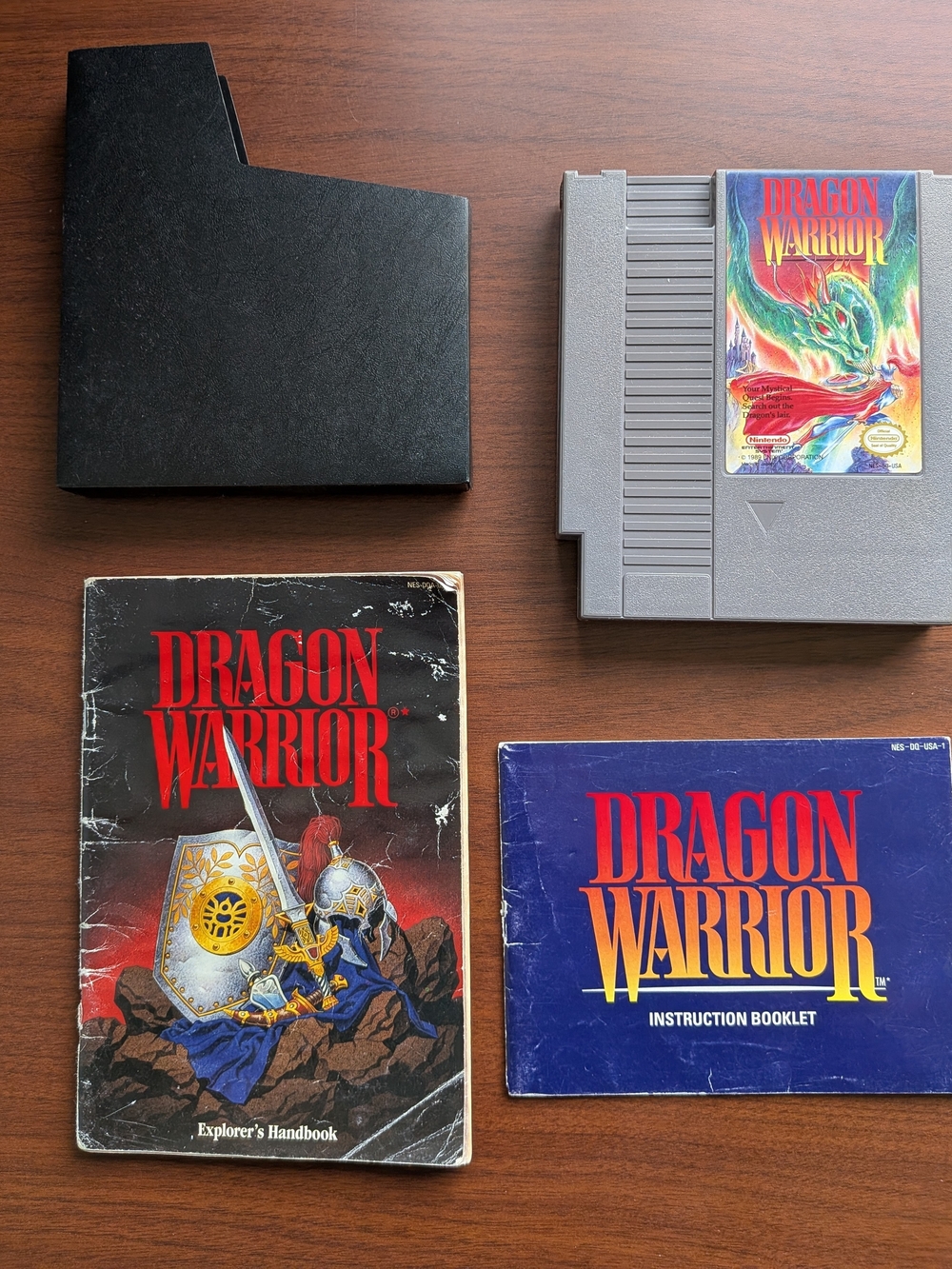 Dragon Warrior NES Game Cartridge with Manuals